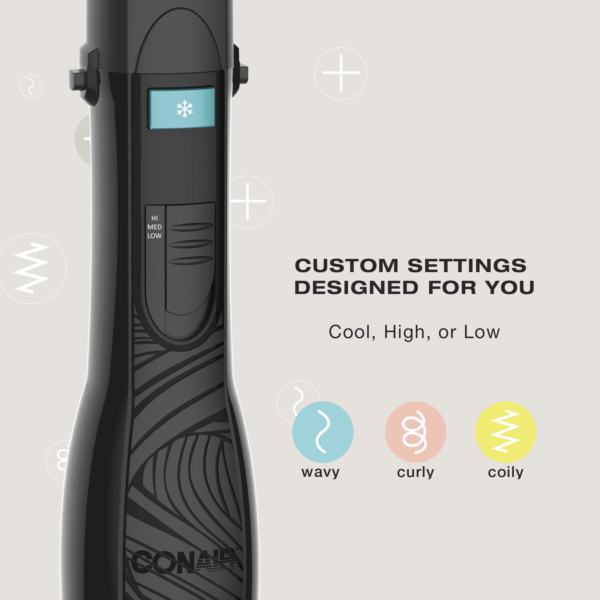 Conair Curl Collective: cepillo redondo 1,5 pulgadas para definición detallada