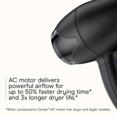 Conair Infinitipro Mighty Mini con concentrador, para estilizado puntual y precisión