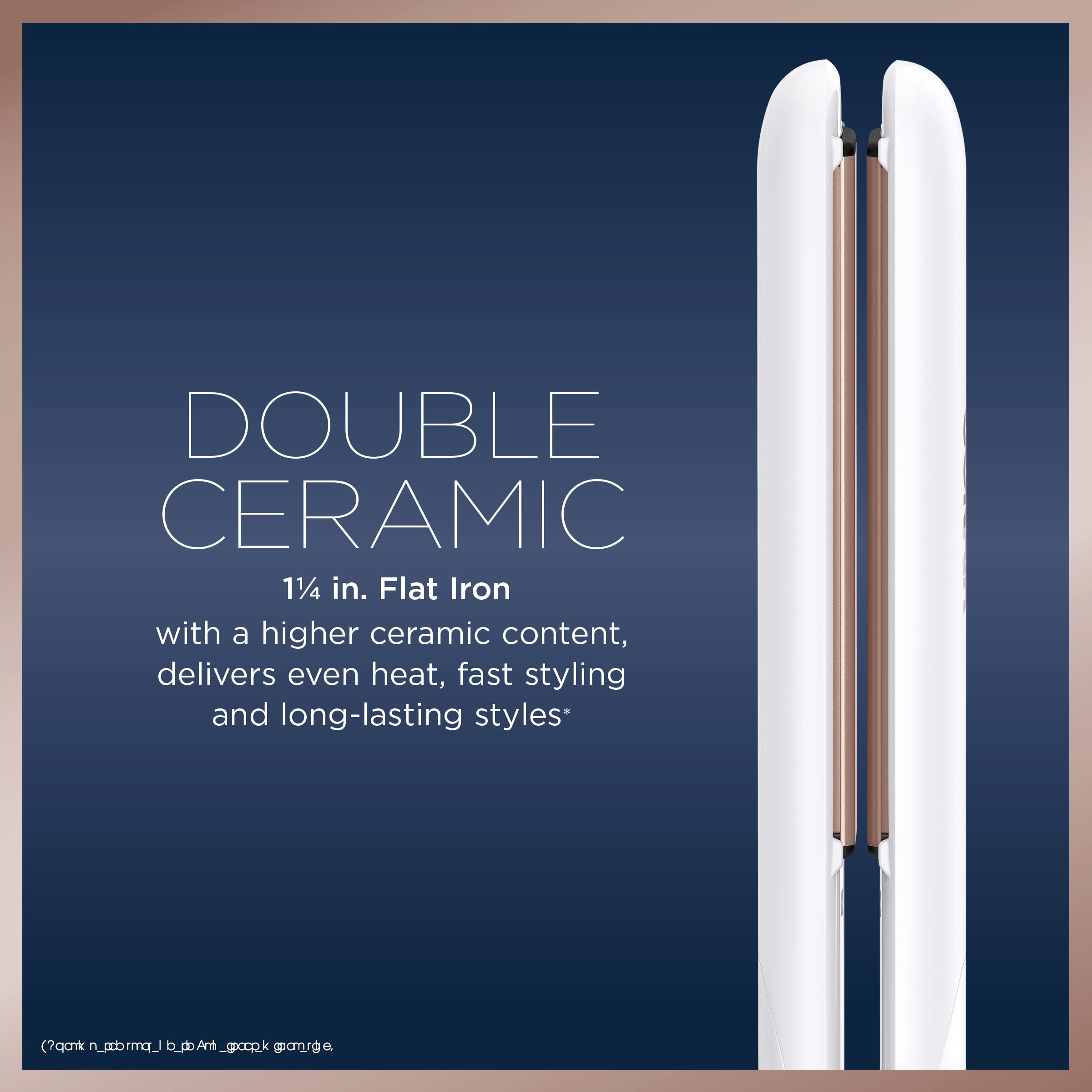 Conair plancha para cabello cerámico doble con indicadores de calor para distintos tipos de cabello.