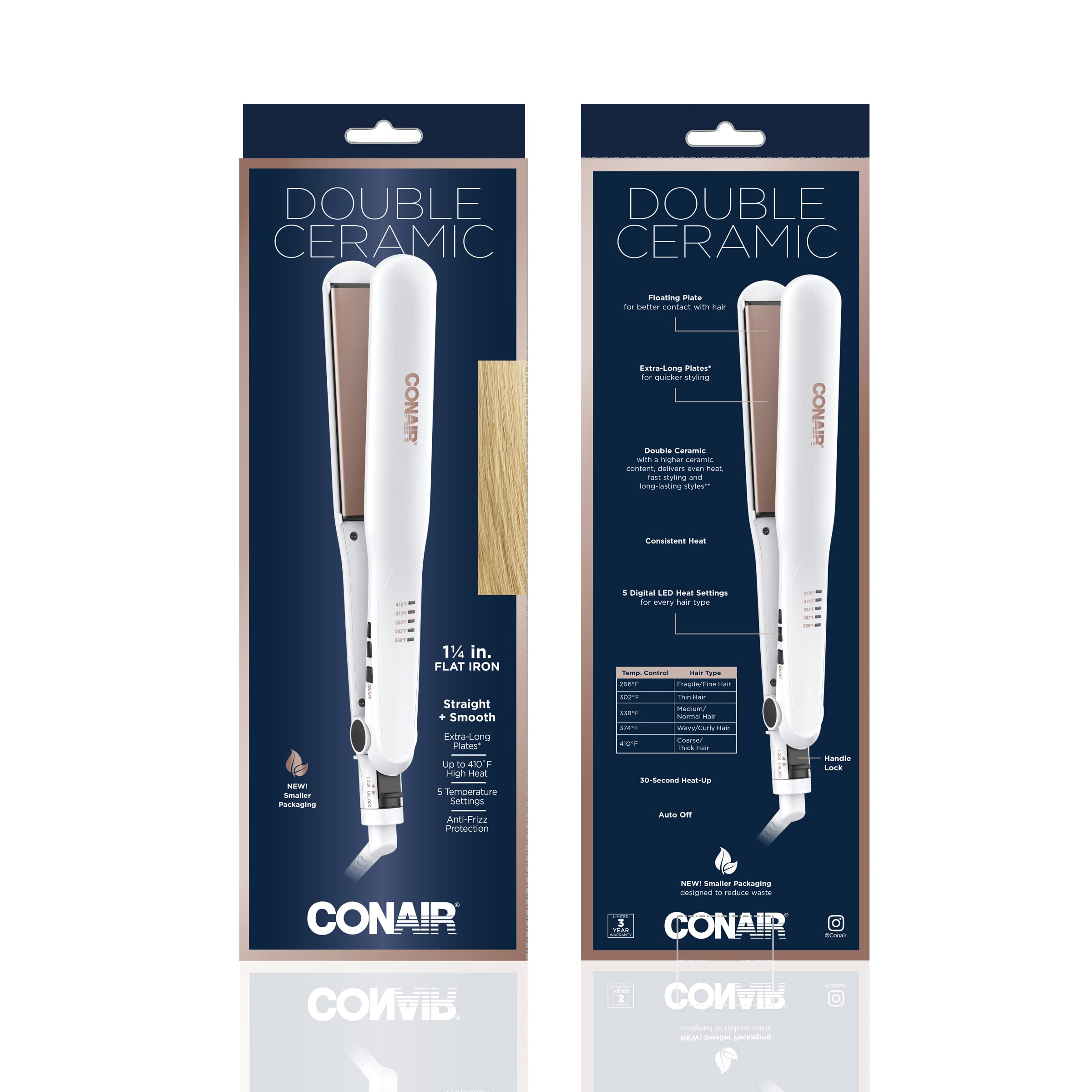 Conair plancha cerámica doble mejora la rutina diaria de peinado en casa.
