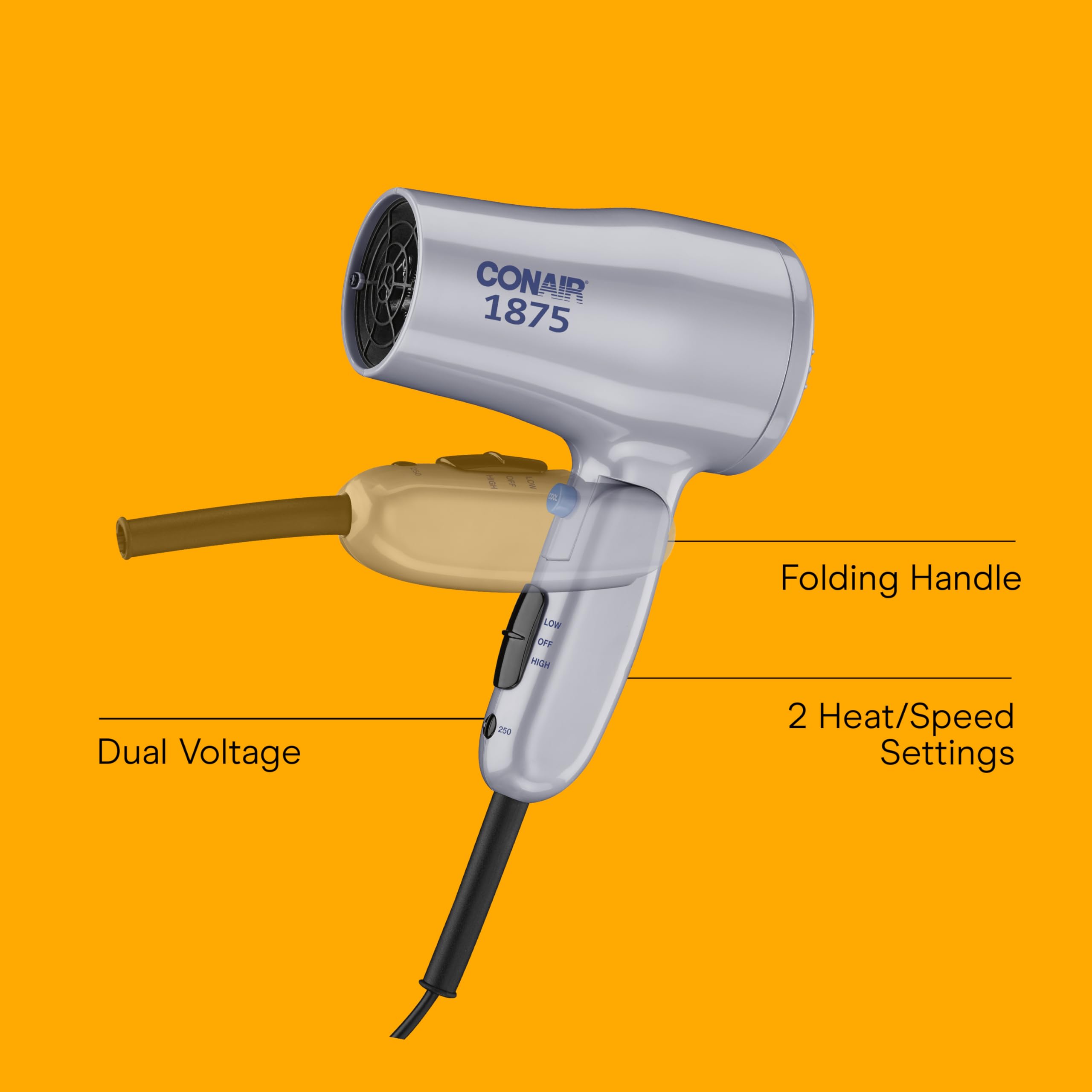 Conair secador con voltaje dual para uso internacional