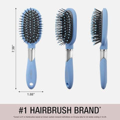 Conair Velvet Touch cepillo oval con cerdas puntas redondeadas.