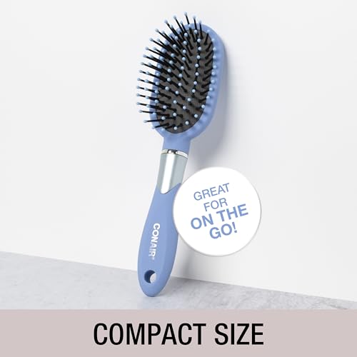 Conair Velvet Touch cepillo oval, mango suave para agarre cómodo.