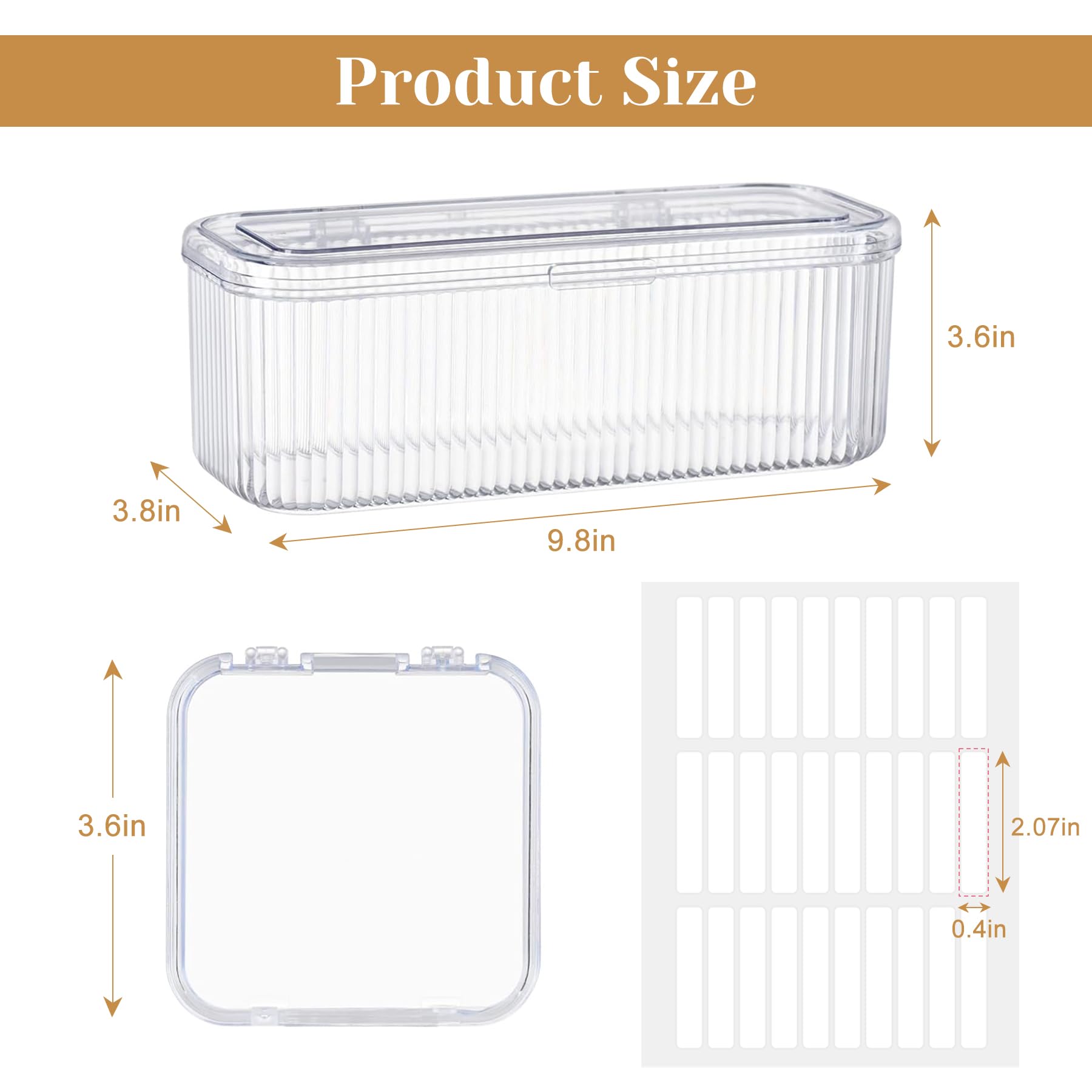 Conbola Caja de almacenamiento acrílica grande para uñas y accesorios.