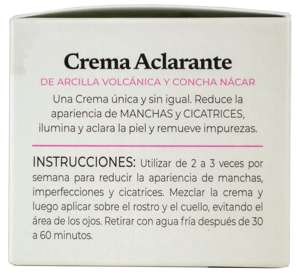 Aplicación en rostro con la Crema Aclarante No3, tiempo de exposición 30–60 minutos