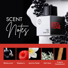 Notas de jazmín en Confessions of a Rebel B*tch Please EDP, aroma floral distintivo.
