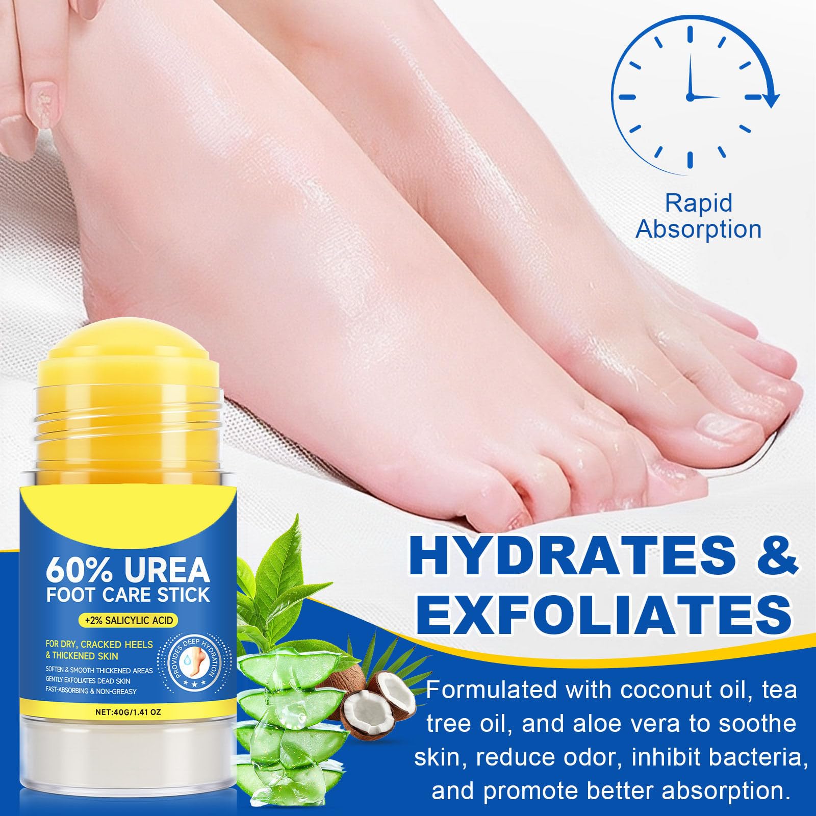 ConfidMiss Foot Stick, uso nocturno práctico para rutina de cuidado diario.