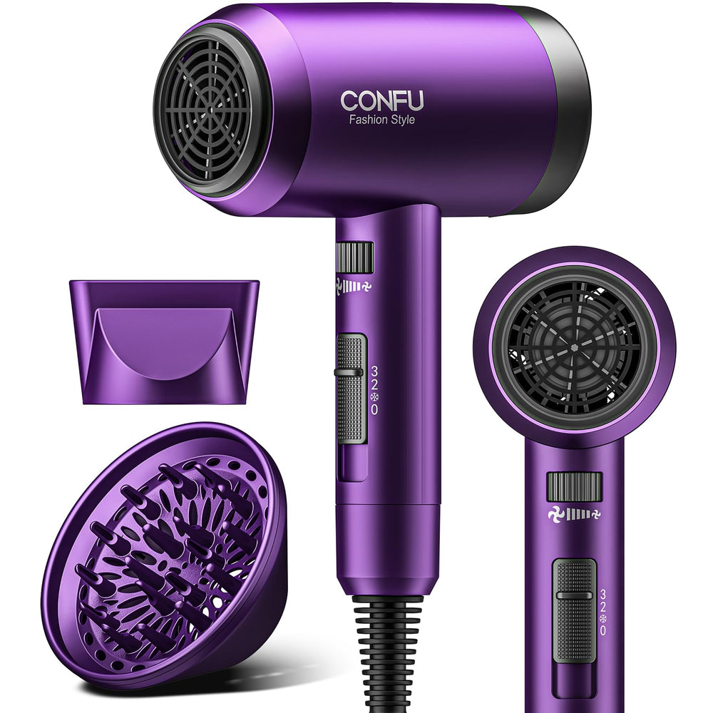 Secador de pelo CONFU 1600W con difusor para rizos definidos
