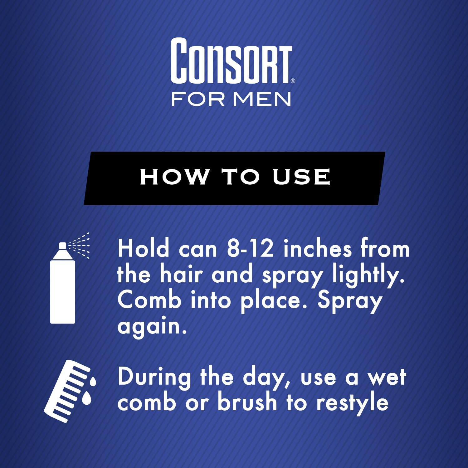 Consort aerosol para cabello, secado rápido para retoques prácticos.