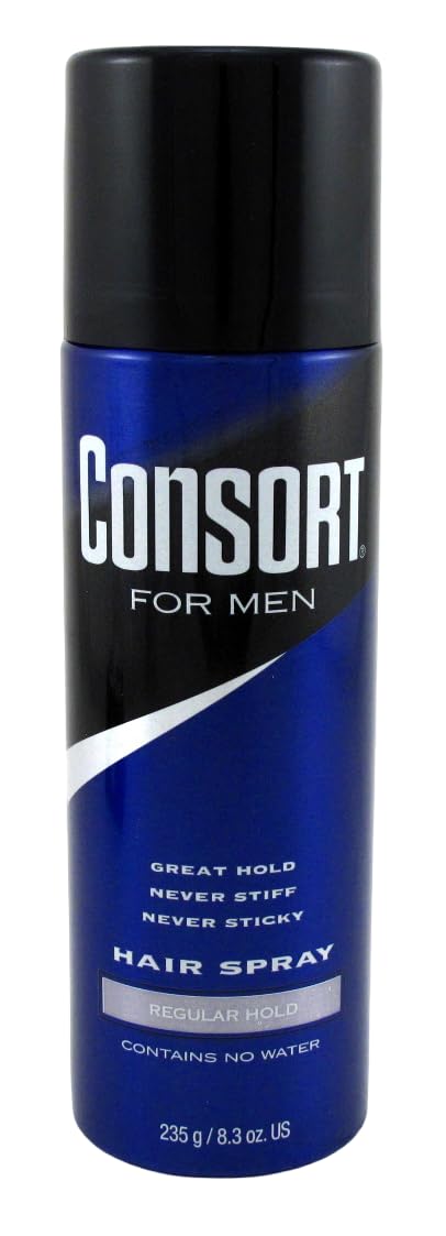 Consort spray-cheveux, maintien jusqu'à 12 heures pour une coiffure durable.