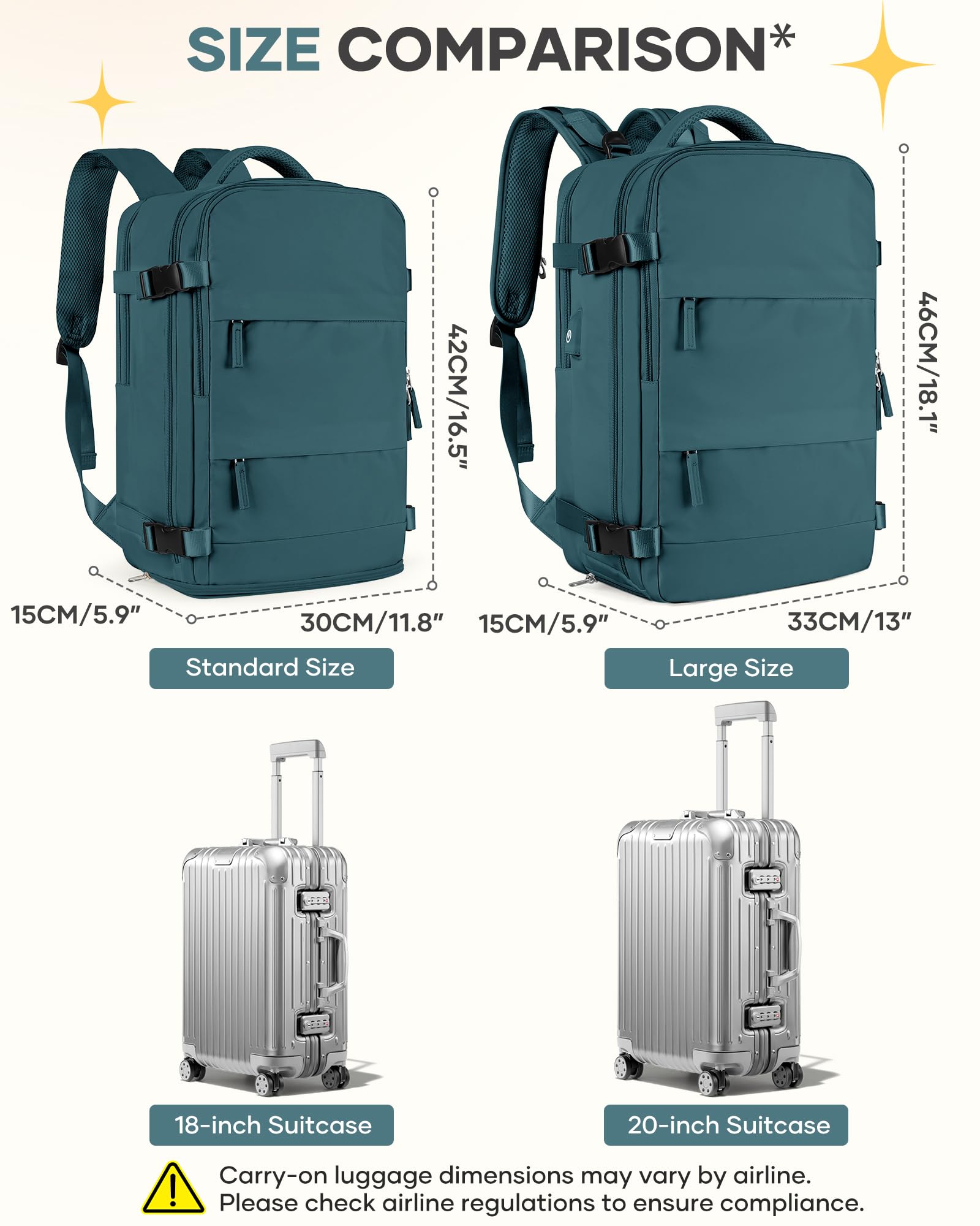 Coofay mochila con espalda ventilada para mayor comodidad.