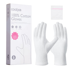 Guantes COOLJOB blancos de algodón para comodidad diaria y absorción