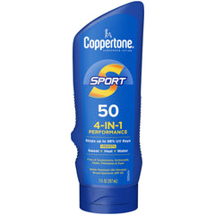 Coppertone SPORT botell a SPF50 para protección diaria al aire libre.