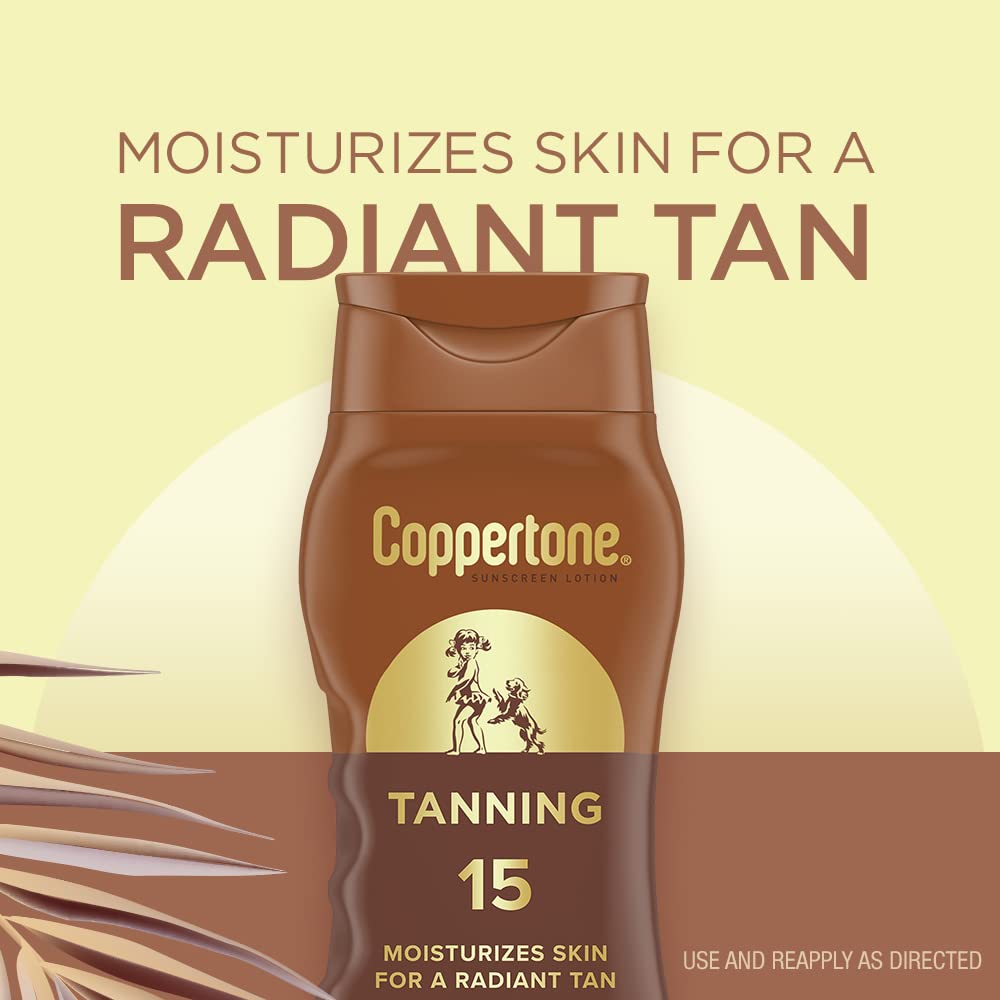 Coppertone textura ligera bronceadora para piel suave y cómoda al aplicar.
