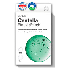 Parche Cordiale Centella para acné de 10 mm en empaque, cuidado discreto.