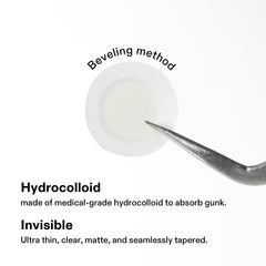 Detalle del hidrocoloide de Cordiale Centella para absorber impurezas.