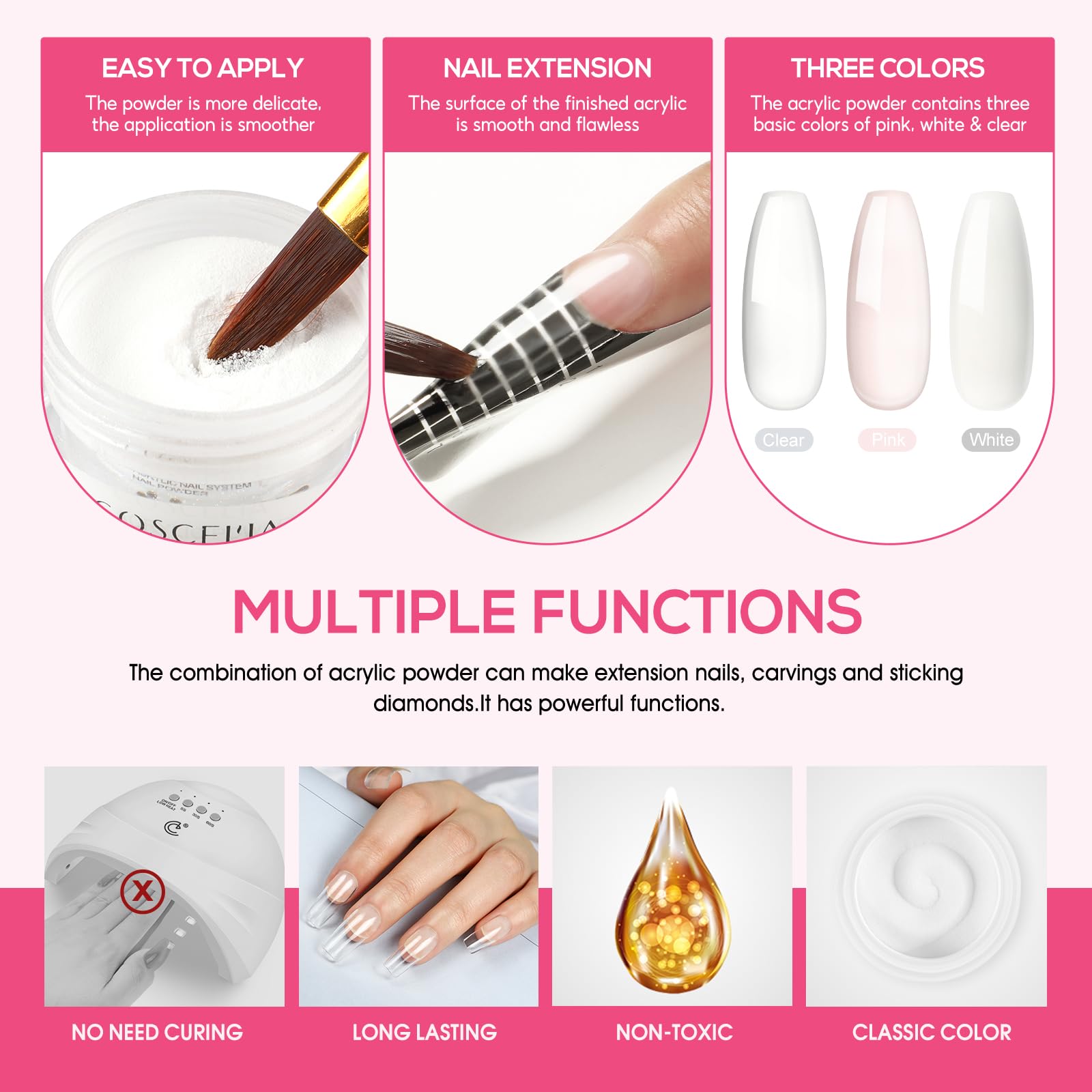 COSCELIA rhinestones-destellantes-acrilico, perfectos para acentos brillantes.