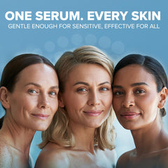 Cosmedica Skincare suero hialurónico, textura sedosa y absorción rápida.