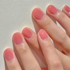 Cosmoo Esmalte rosado translucido con duracion estimada de 7 a 10 dias