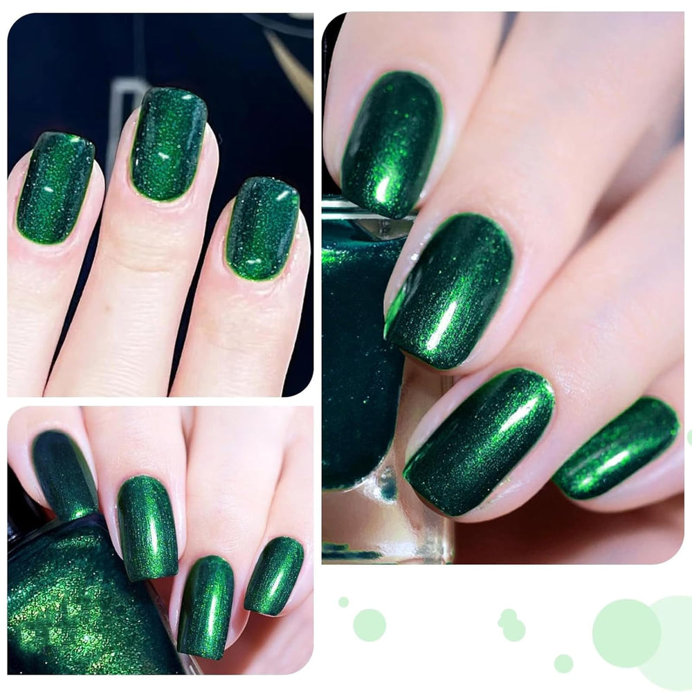 COSMOO Glitter Verde Oscuro – aplicador para una aplicación suave