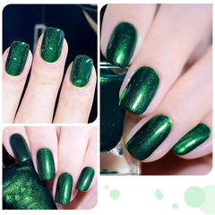 COSMOO Glitter Verde Oscuro – aplicador para una aplicación suave