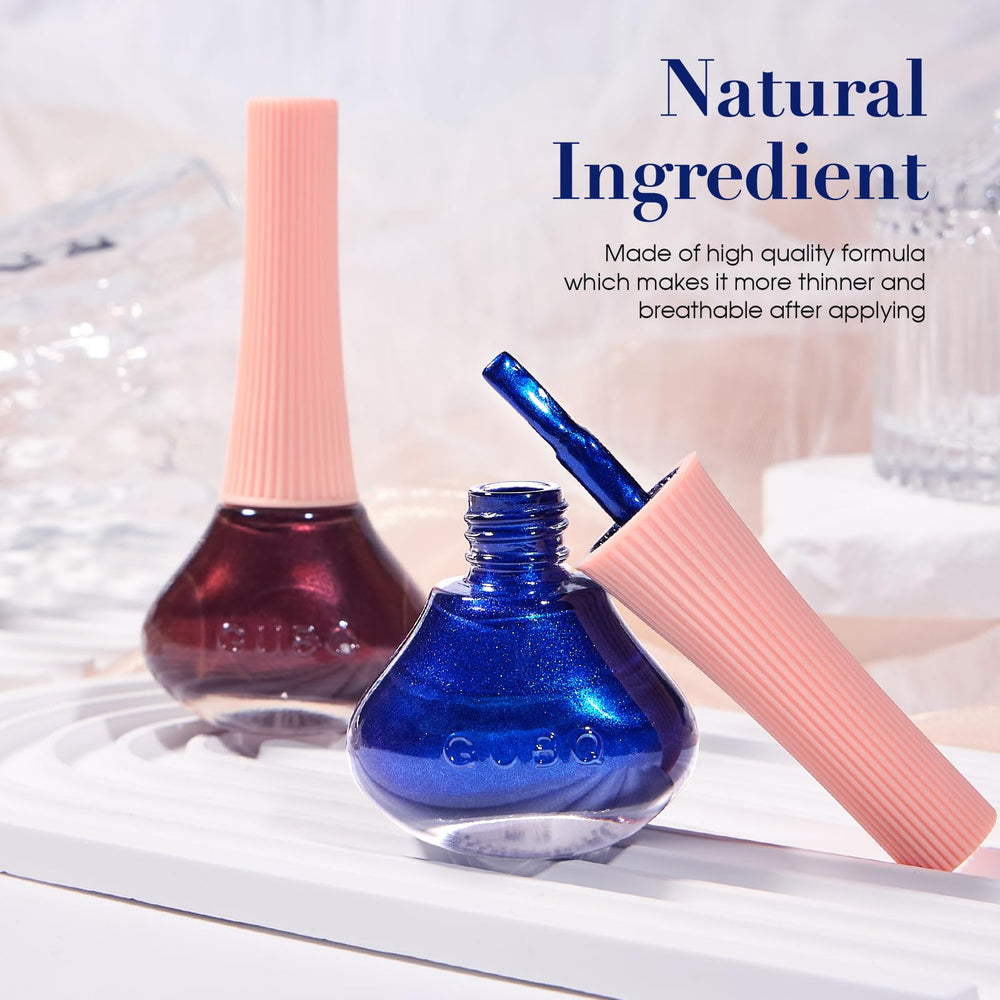 COSMOO Esmalte Royal Azul: fórmula no tóxica y vegana cuida las uñas.