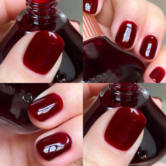 COSMOO Laca Uñas Cereza Rojo: secado rapido para esmaltado en minutos.