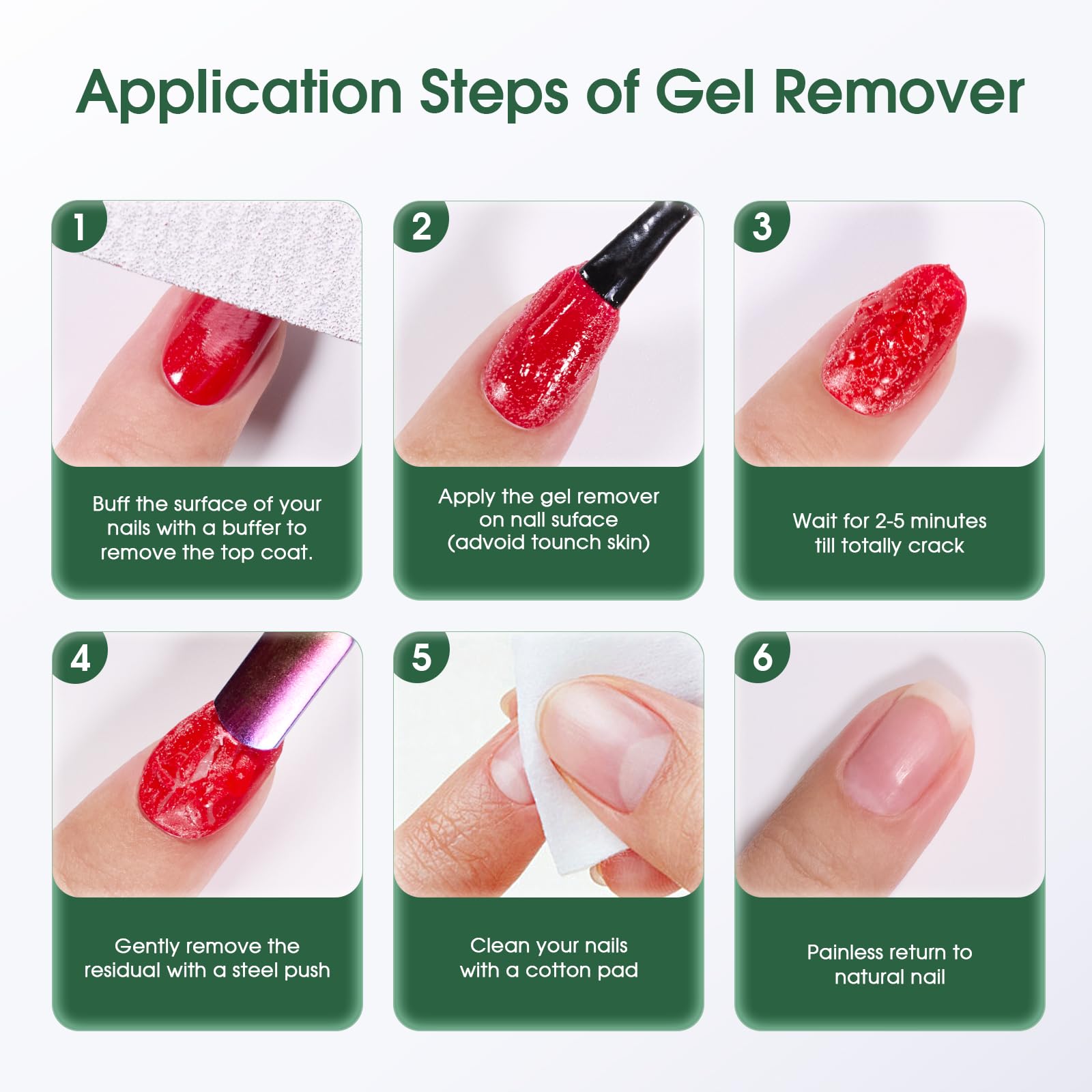 COSMOO removedor gel, empaque compacto para uso en casa