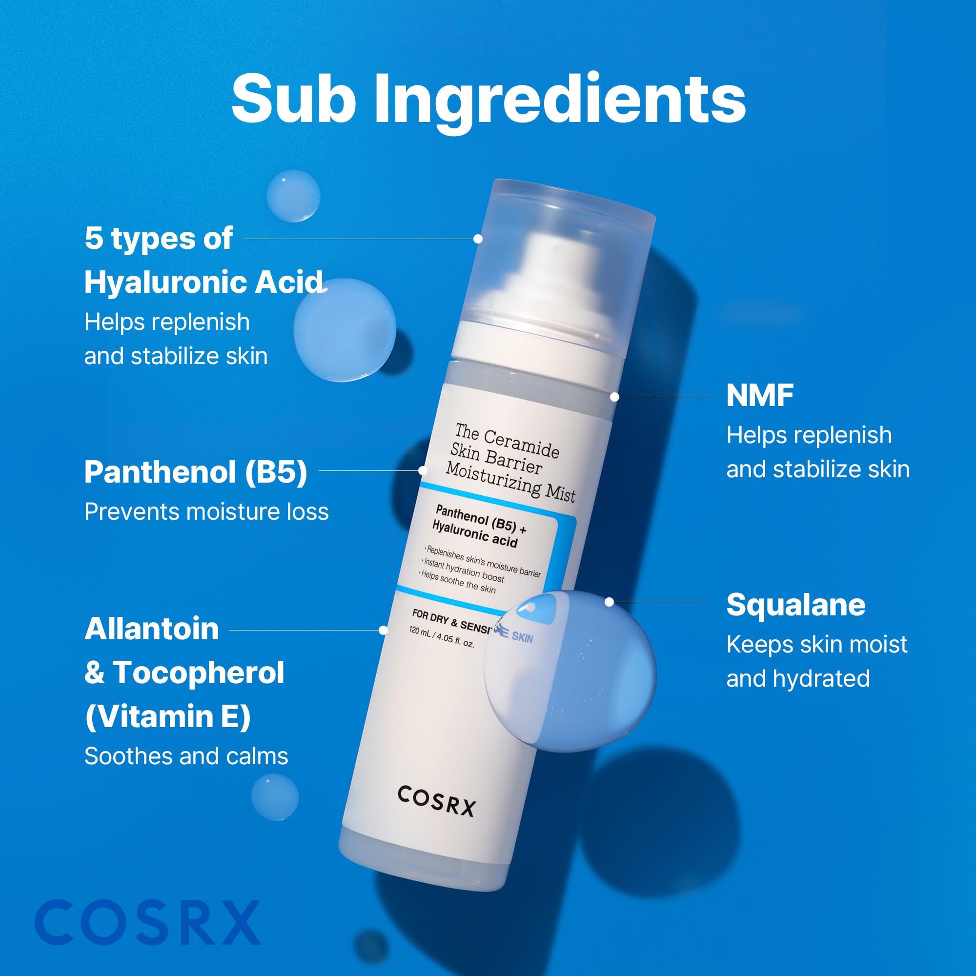 COSRX Barrier Cream Face Mist — usage en déplacement pour rafraîchir la peau.