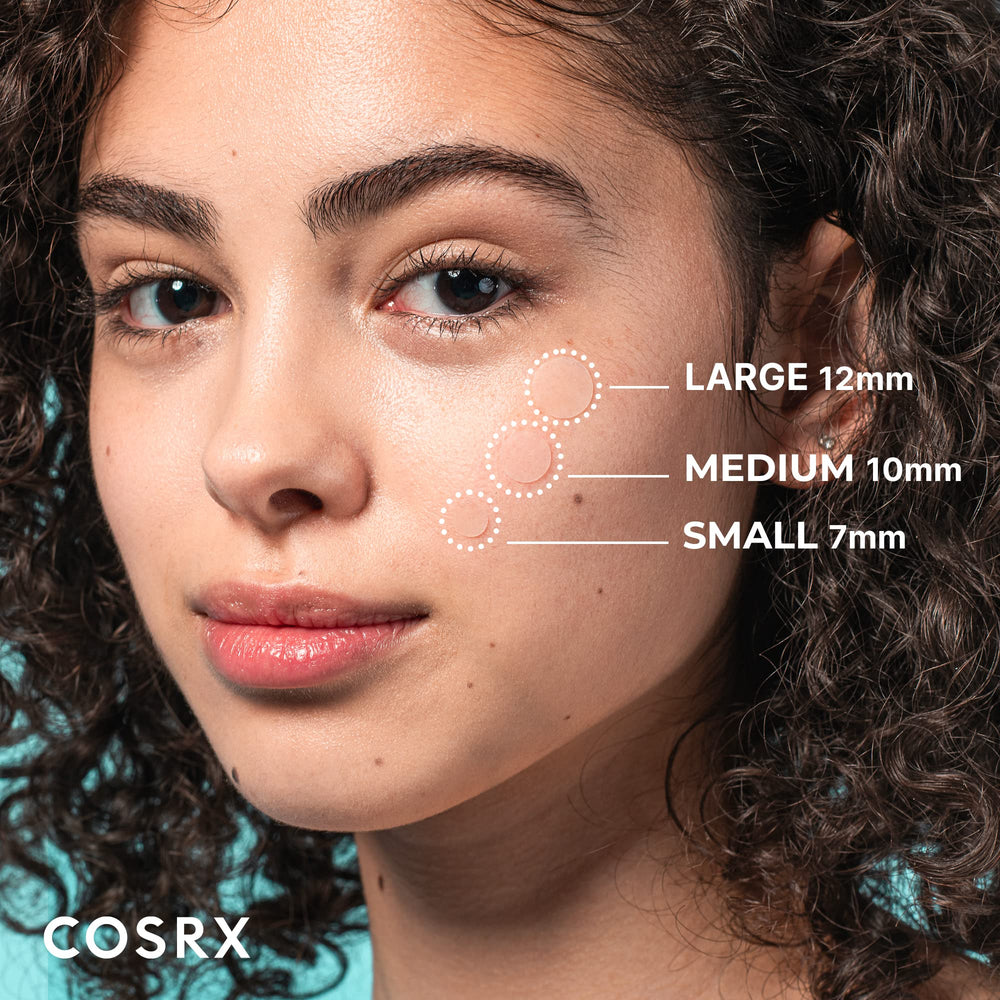 Parche COSRX mediano para manchas medias, cobertura suave durante el día.