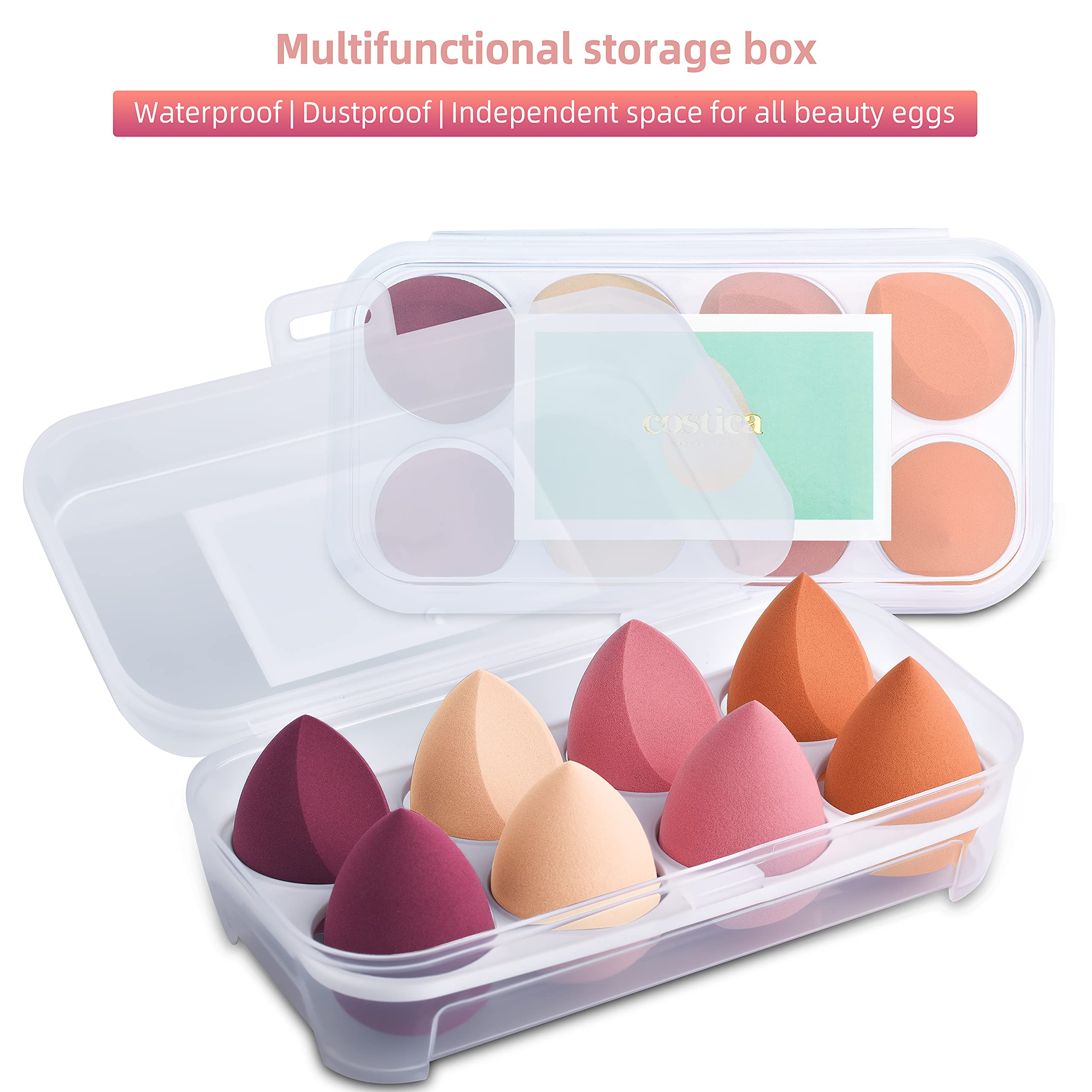 COSTICA aplicación maquillaje suave y natural con esponjas.