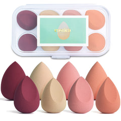 COSTICA esponjas maquillaje 8 piezas en conjunto para aplicación uniforme.