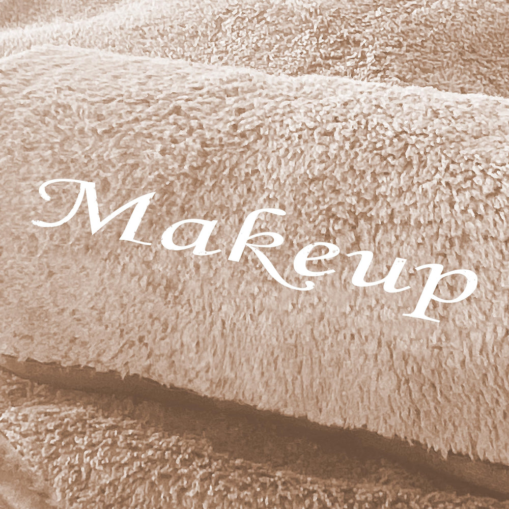 Cosy Family textura suave de microfibra marrón para eliminar maquillaje sin frotar