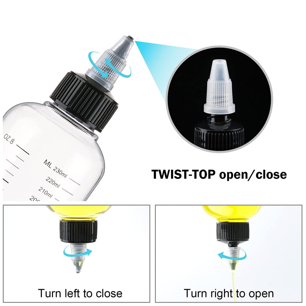 Cosywell dispensador plástico transparente ideal para tintes y aceites esenciales