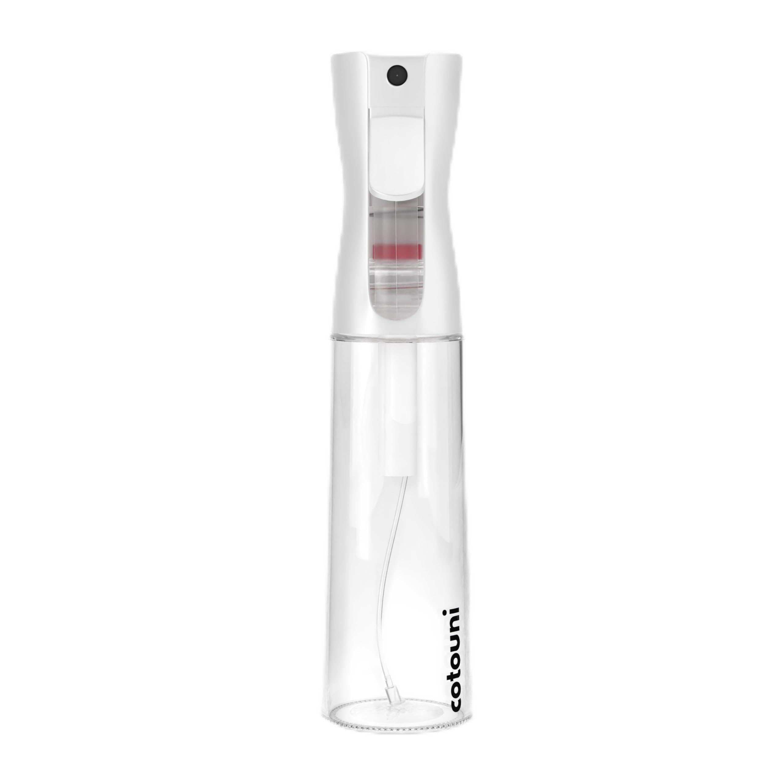 Cotouni botella rociadora continua para cabello con bruma uniforme.