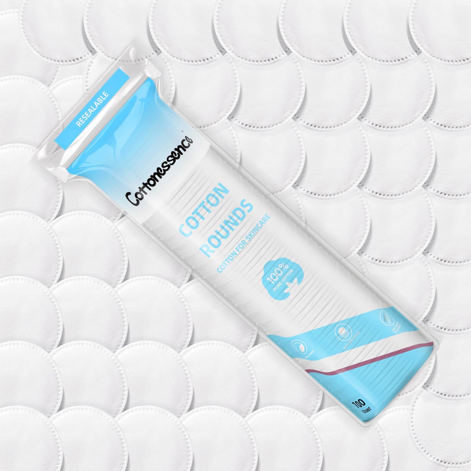 Cottonessence uso múltiple: retira maquillaje o aplica tónico con precisión.