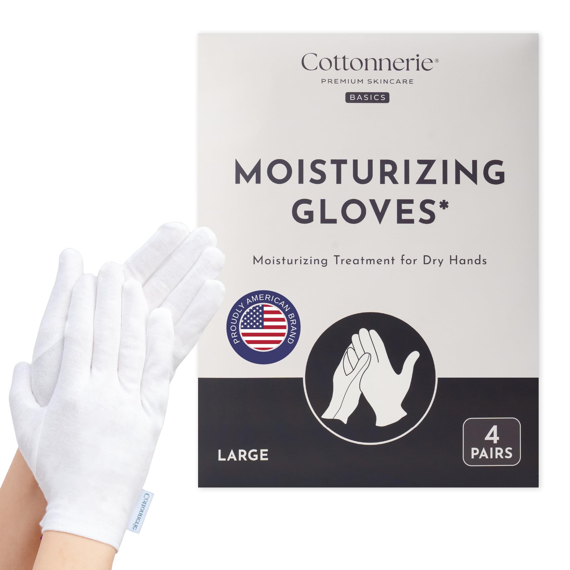 Cottonnerie Basics: guantes de algodón para uso nocturno que cuidan la piel seca.