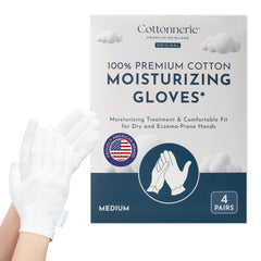 Guantes Cottonnerie de algodón originales para dormir, suavidad y cuidado para manos secas durante la noche