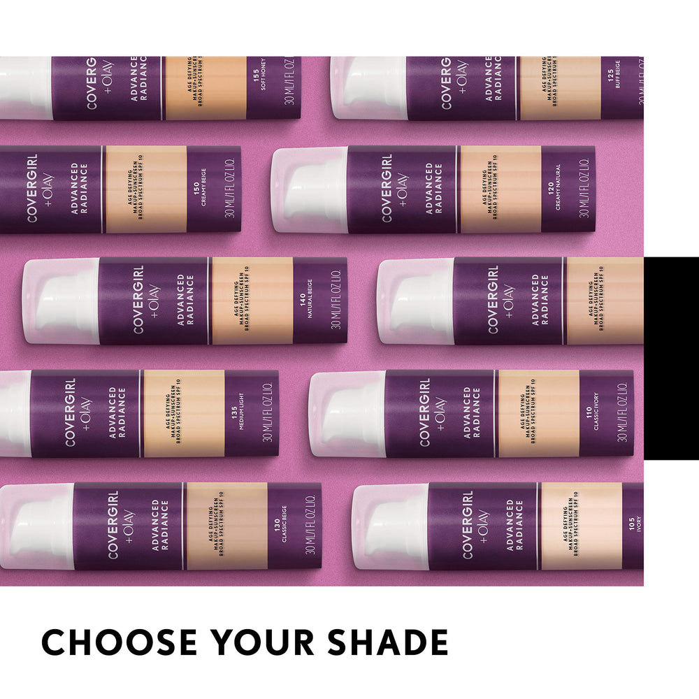 CoverGirl base radiancia envase práctico para retoques durante el día.