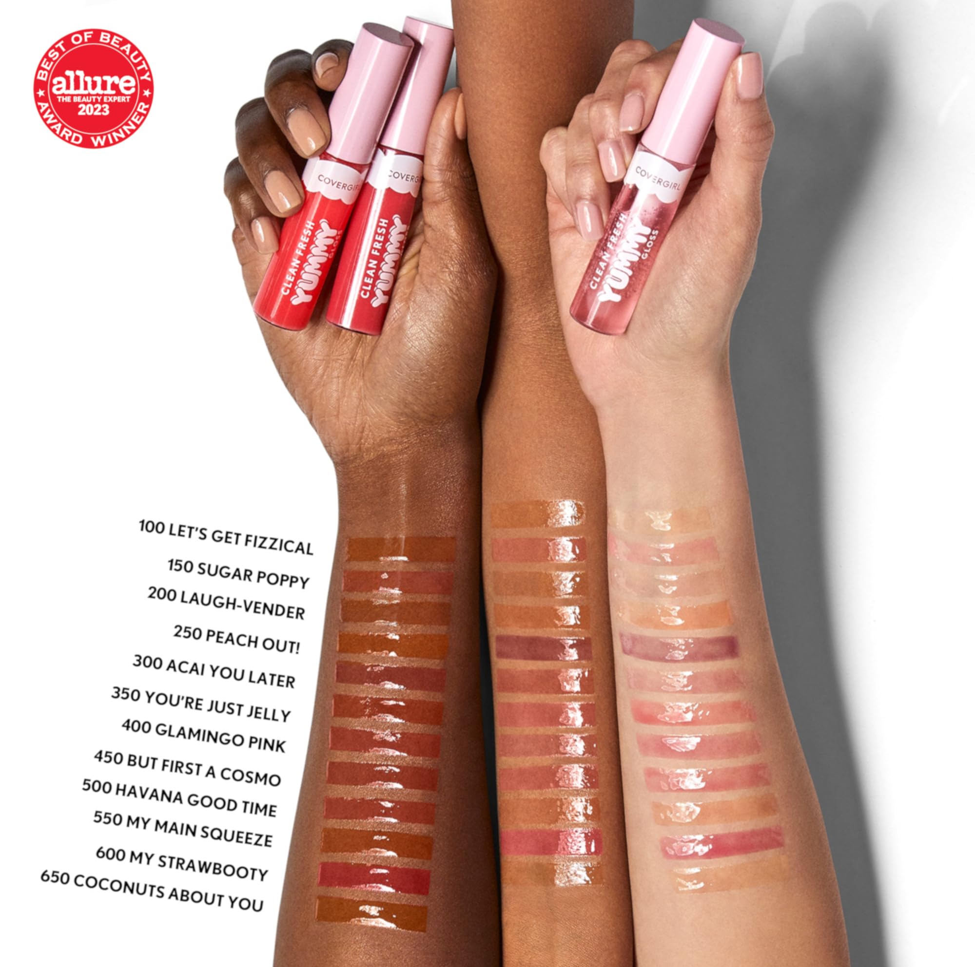 COVERGIRL Clean Fresh Yummy Gloss con aplicador en punta para dosis precisas.