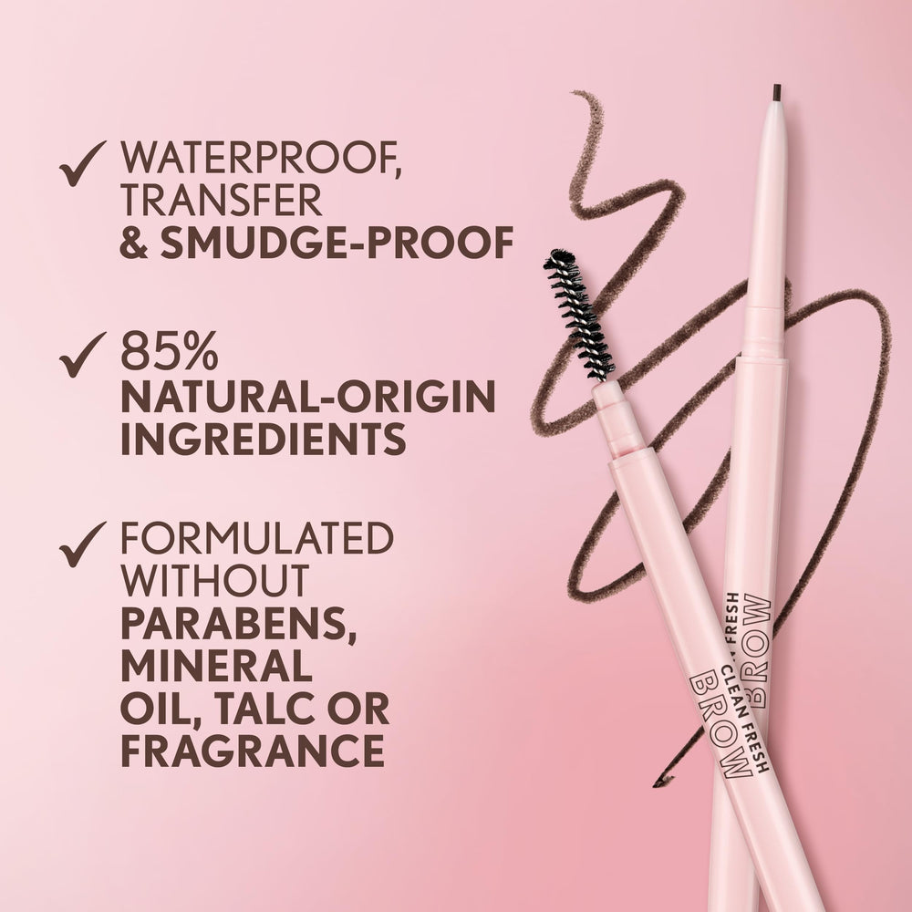 Aprobado dermatológicamente para piel sensible en CoverGirl Brow Nano.