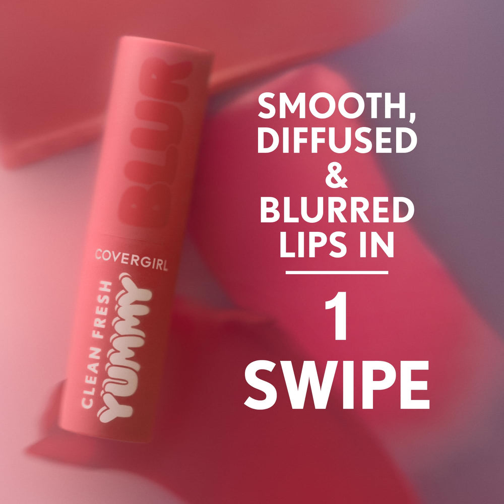 COVERGIRL Clean Fresh Yummy Blur labial vegano con sabor granada.