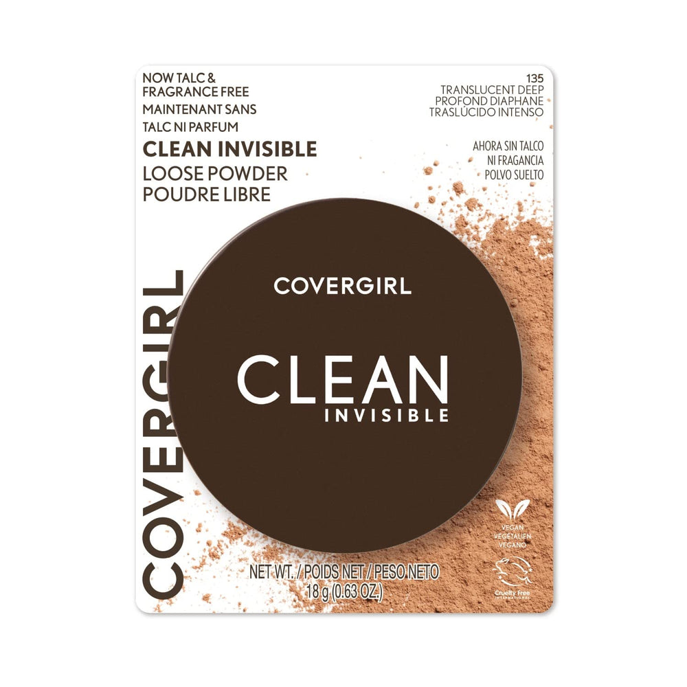 CoverGirl polvo suelto translúcido profundo con aplicación suave y uniforme.