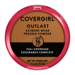 COVERGIRL Extreme Wear polvo compacto tono almendra tostada, acabado mate.