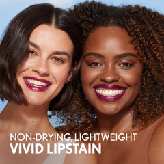 COVERGIRL Outlast Epic Lipstain muestra 14 tonos disponibles para elegir.