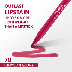 Acabado satinado del Labial Outlast sin perder uniformidad de color