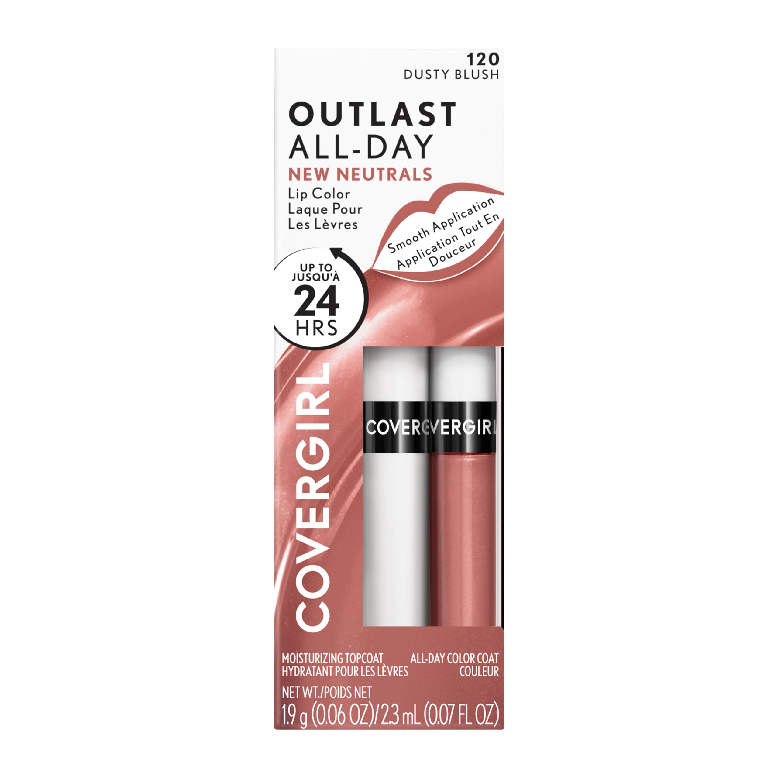 Embalaje compacto de COVERGIRL Outlast Lipcolor listo para viaje