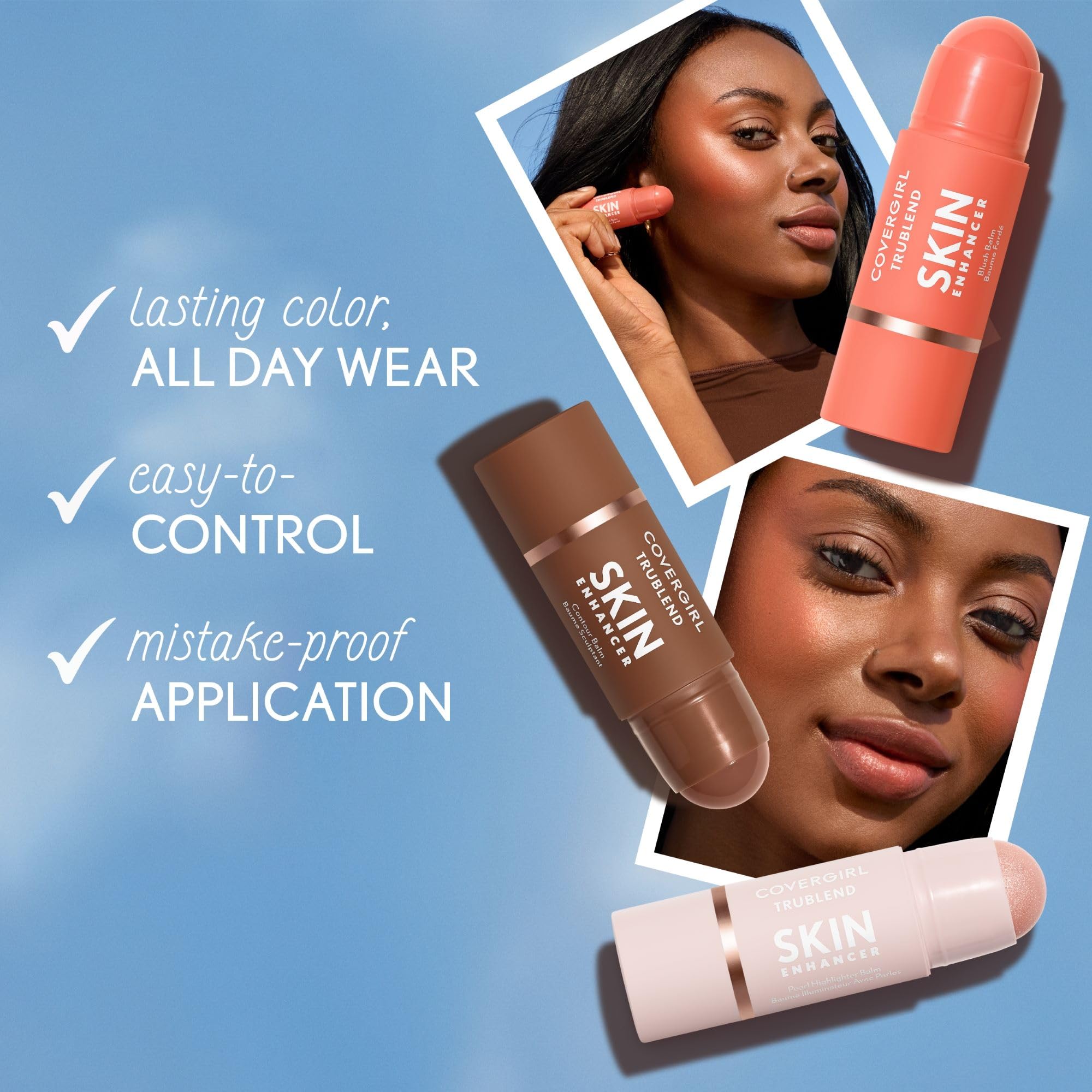 CoverGirl Trublend Iluminador Balm, brillo sutil para iluminación interior.