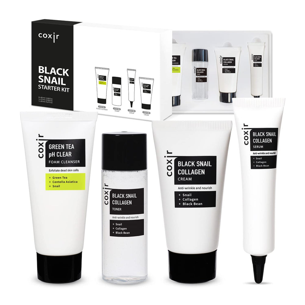 coxir Black Snail Cleanser clarifies and hydrates for a refreshed start to your routine.
