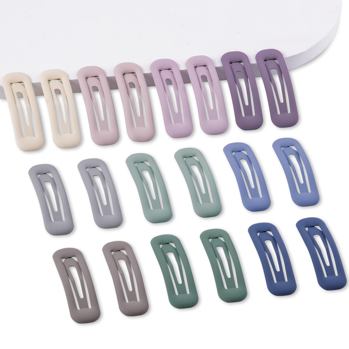 Barrettes rectangulares Cptots con acabado mate para fijar peinados diarios con agarre suave